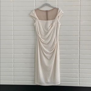 ⚡️David Meister Cream Illusion Cocktail Dress